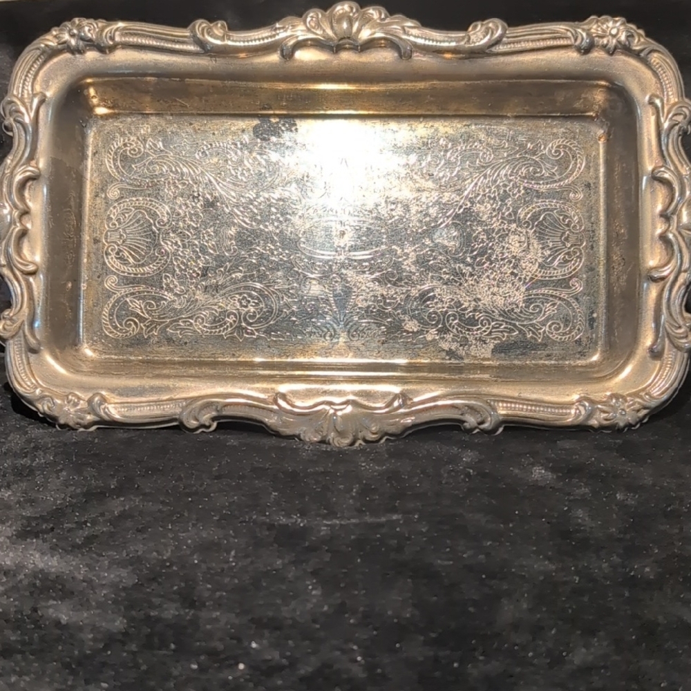 Elegant Silver Decorative Tray